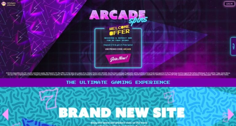 arcade spins screenshot