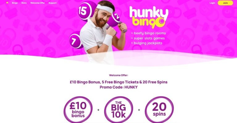 hunky bingo screenshot