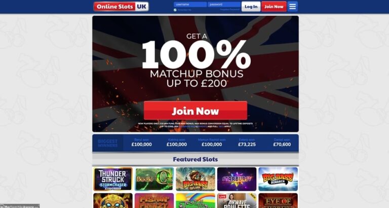 online slots uk screenshot