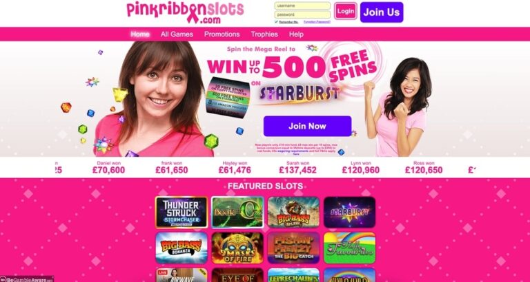 pink ribbon slots screenshot